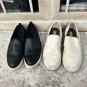 Two slide on sneakers